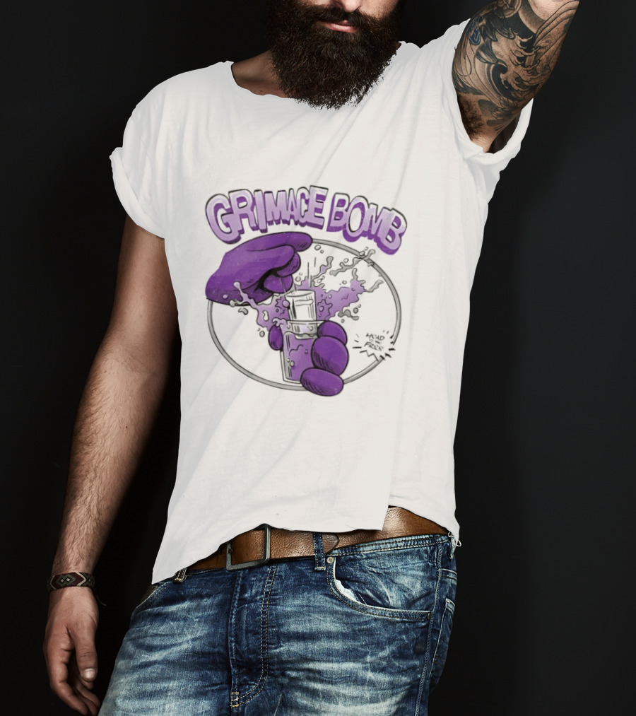 Grimace Bomb Grimace Shot Purple Explosion T-Shirt