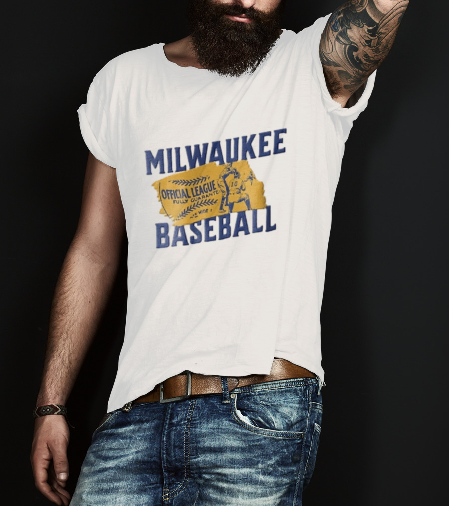 Milwaukee Baseball Official League Fully Guaranteed Pitching Catching T-Shirt