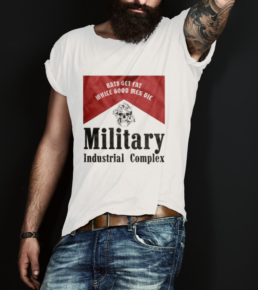 White Good Men Die Military Industrial Complex Rats T-Shirt