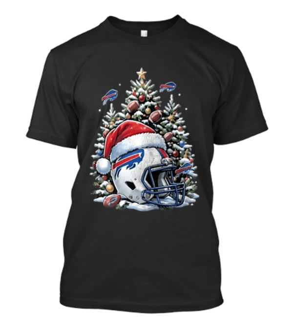 Buffalo Bills Christmas Tree Football Helmet Santa Hat 2026 Geno Stone T-Shirt