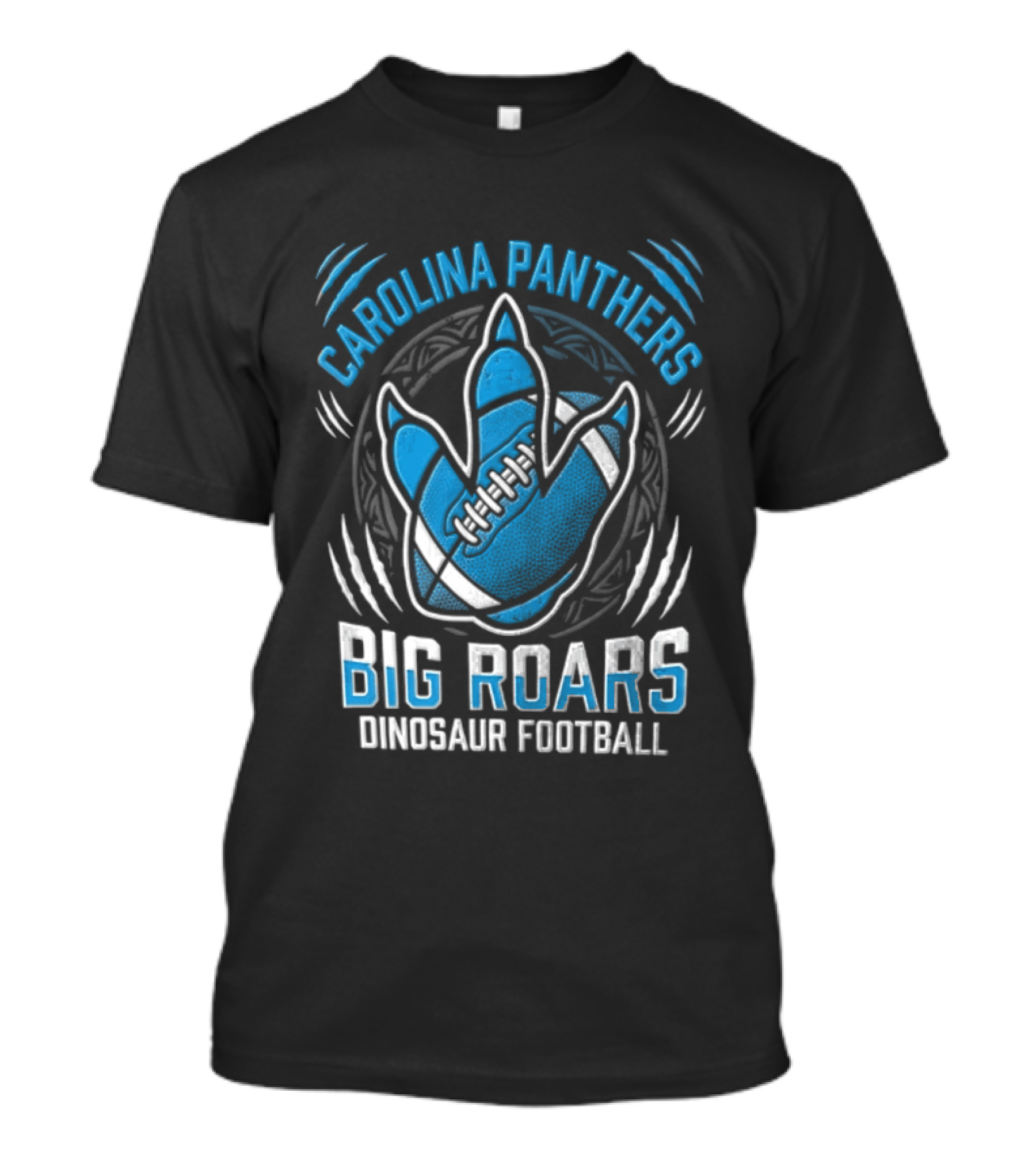 Carolina Panthers Big Roars Dinosaur Football T-Shirt