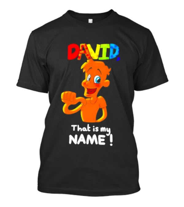DAVID That Is My Name Bright Cartoon T-Shirt