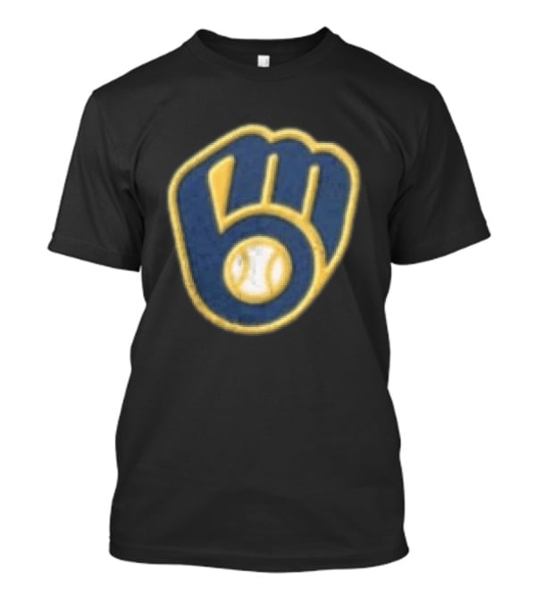 Men's Black Milwaukee Brewers Retro Mitt Symbol In Good Graces T-Shirt