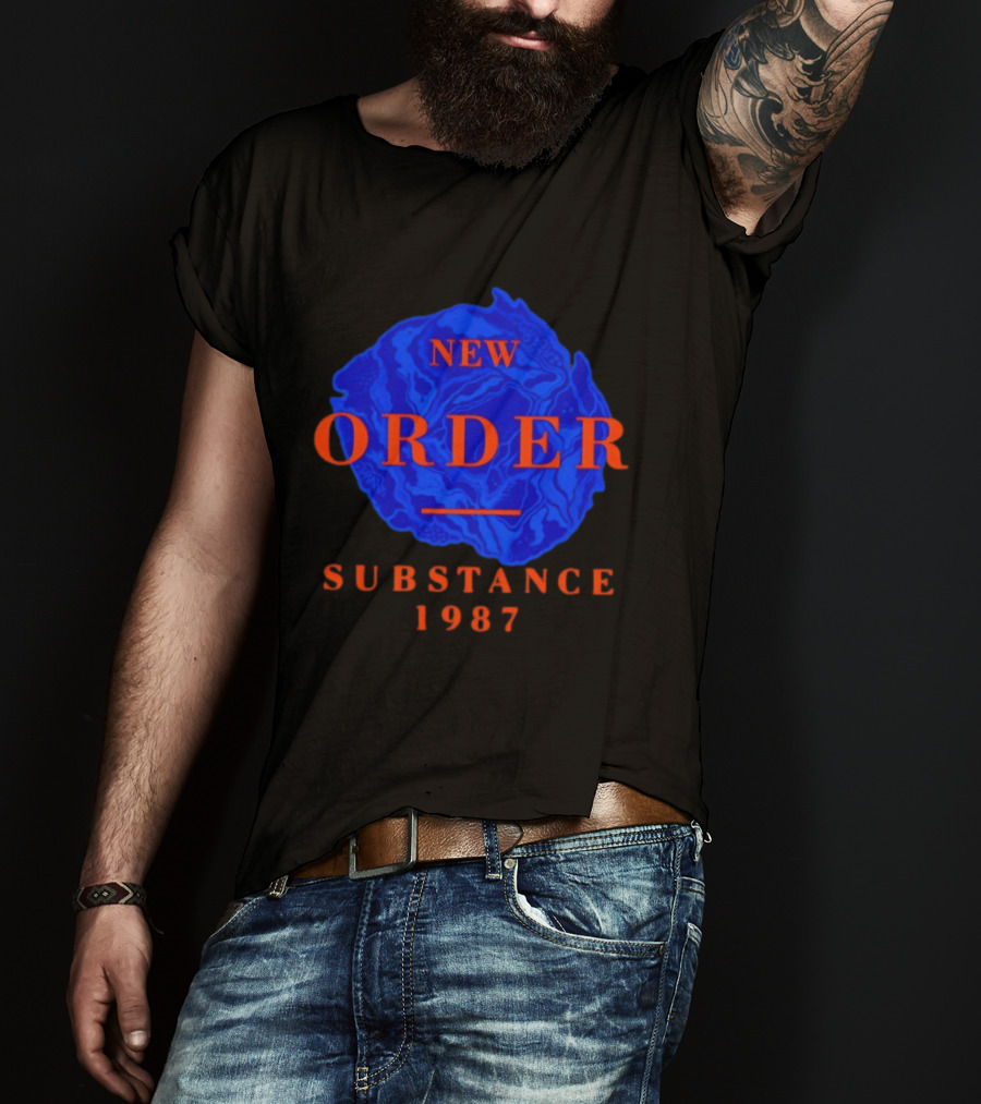 New Order Substance 1987 Blue Marbled T-Shirt