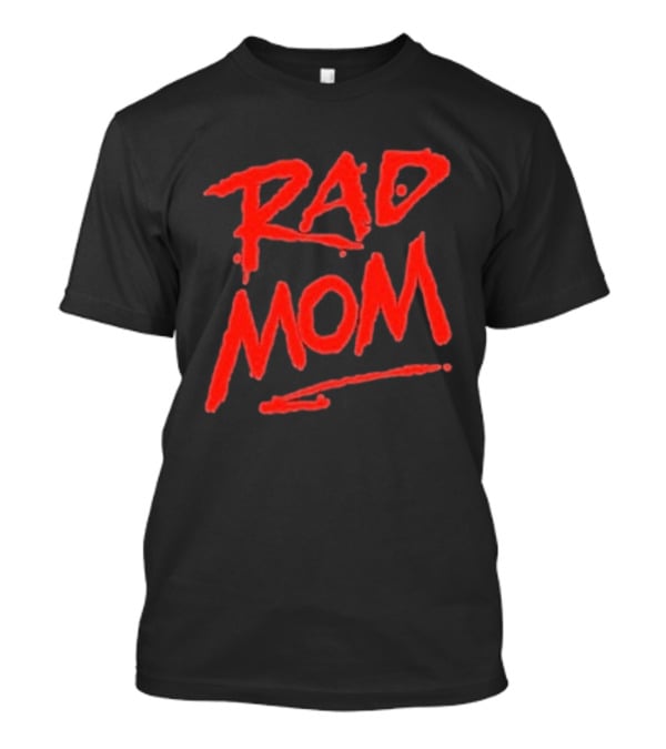 Rad Mom Retro Style Bold Red T-Shirt