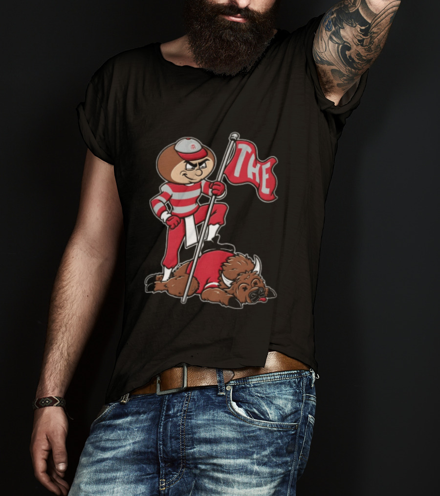 Ohio State Buckeyes Brutus Flag Rivalry T-Shirt