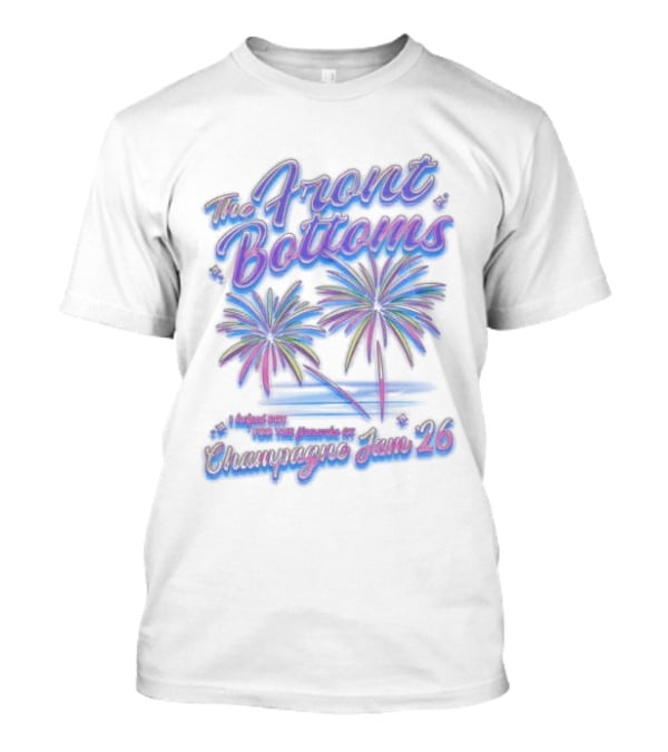The Front Bottoms Champagne Jam 2026 Palm Trees Event T-Shirt