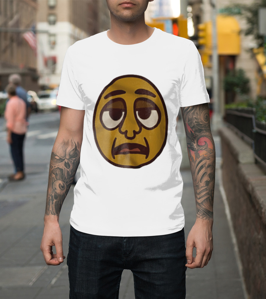 Tired Exhausted Emoji Face Meme Expression T-Shirt