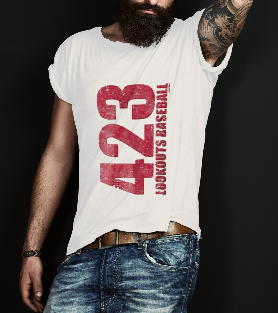 423 Lookouts Baseball Distressed Numbers Tennessee T-Shirt