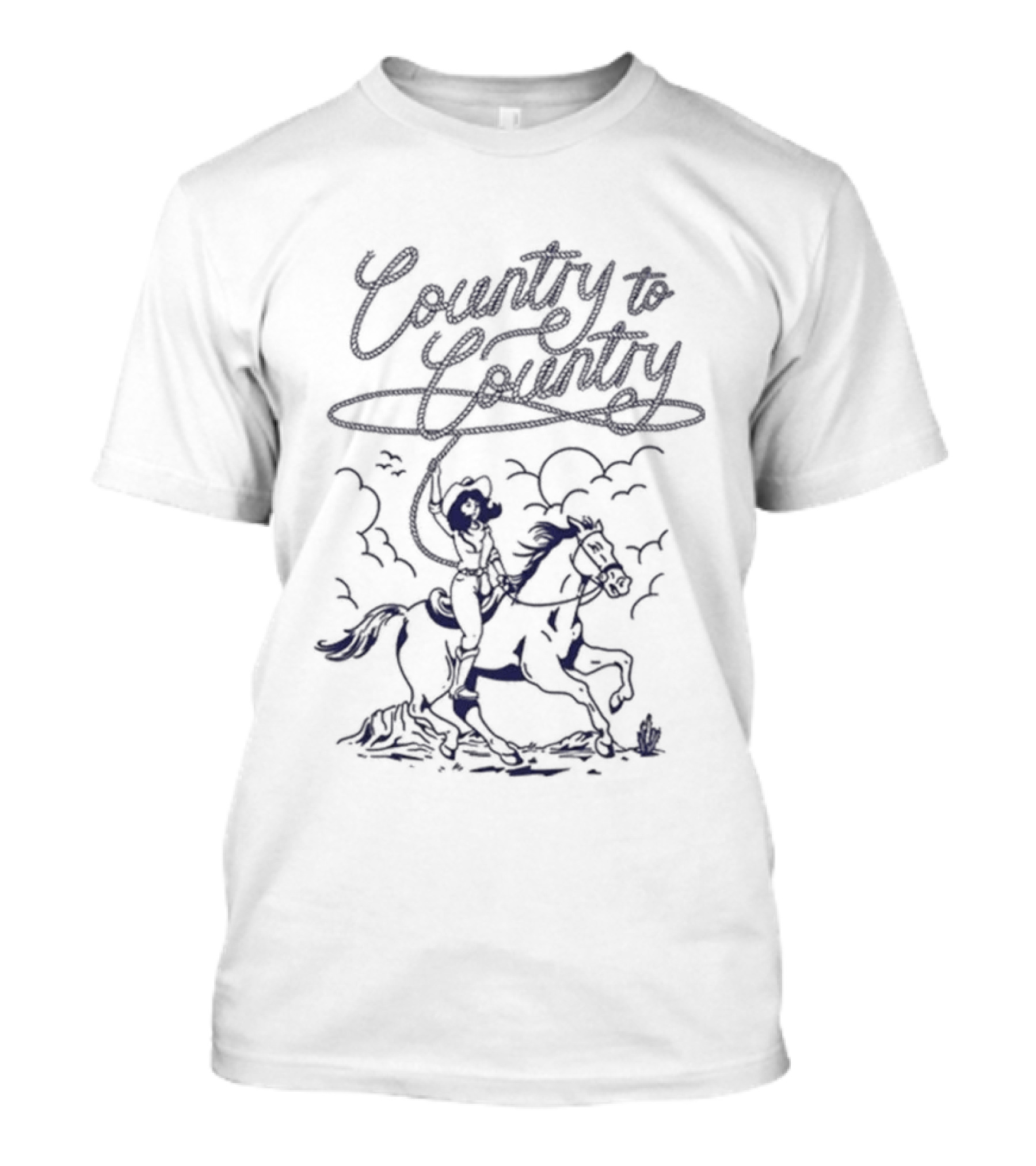 Country To Country Rodeo Rider Natural T-Shirt