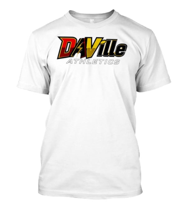 Da Ville Athletics Red And Gold Lightning Bolt T-Shirt