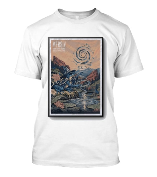 Mersiv Lunar Good Red Rocks Amphitheatre Morrison CO Oct 23 2026 Frog Wizard Night Event T-Shirt