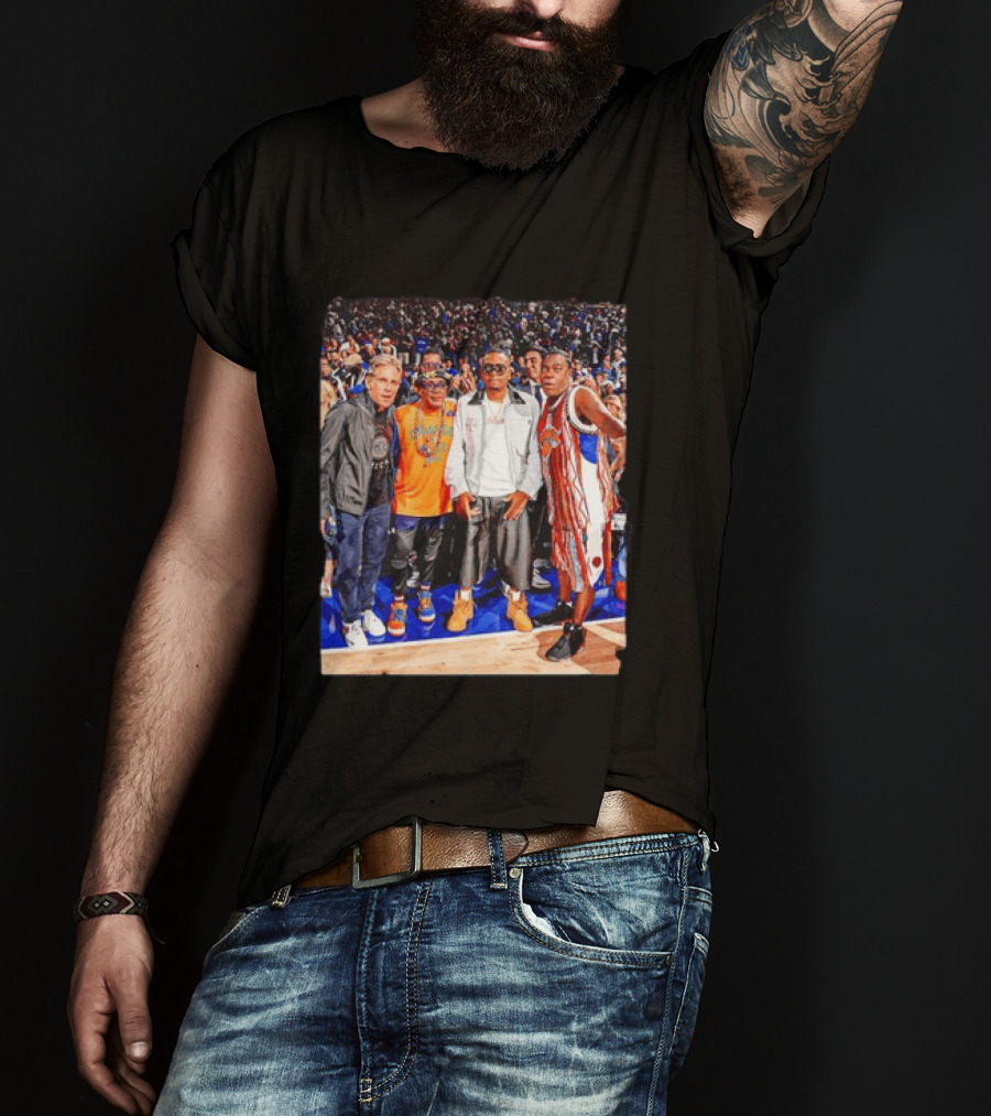 Ben Stiller Spike Lee Nas Tracy Morgan New York Knicks Courtside Celebrities T-Shirt