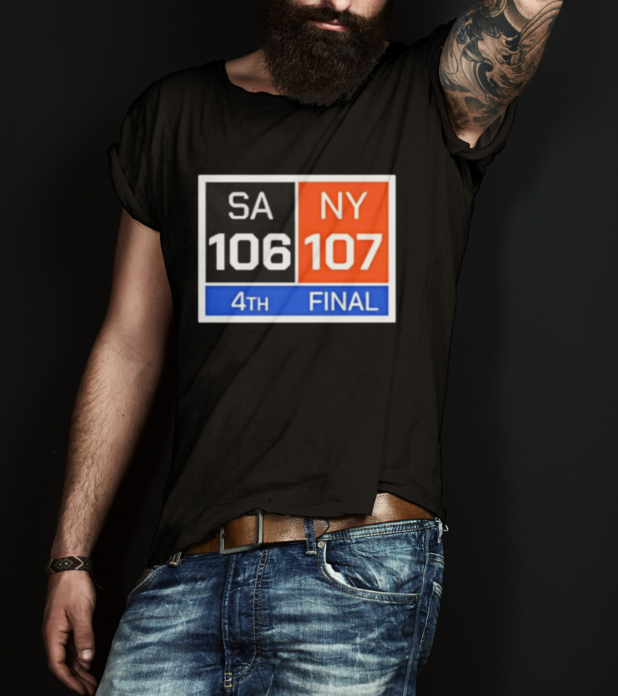 New York 107 Vs SA 106 4th Final Historic Comeback Victory T-Shirt