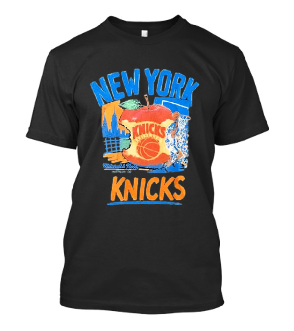 Mitchell & Ness New York Knicks Basketball Big Apple City Skyline T-Shirt