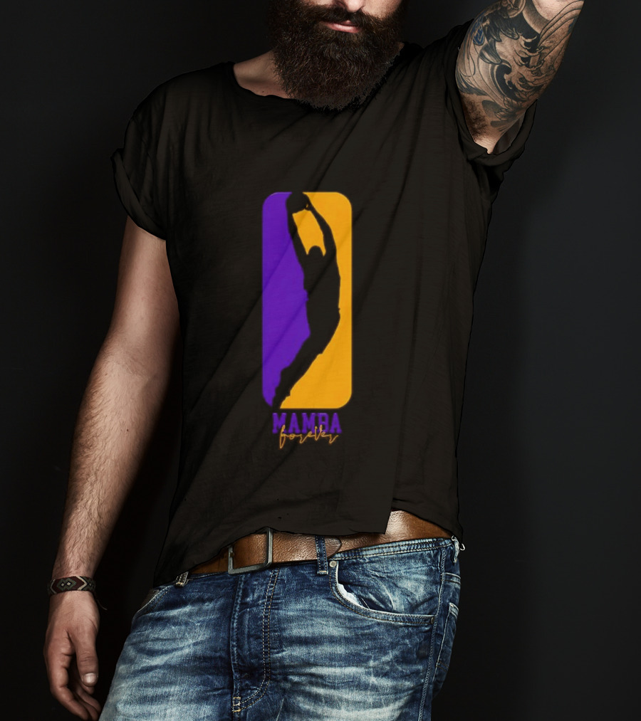Mamba Forever Purple Gold Basketball Legend T-Shirt