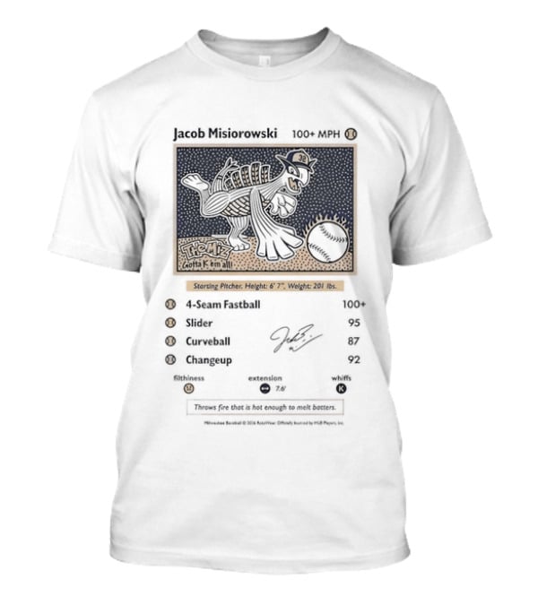Jacob Misiorowski The Miz Gotta K 'Em All Starting Pitcher Height 6'7" Weight 201 Lbs T-Shirt