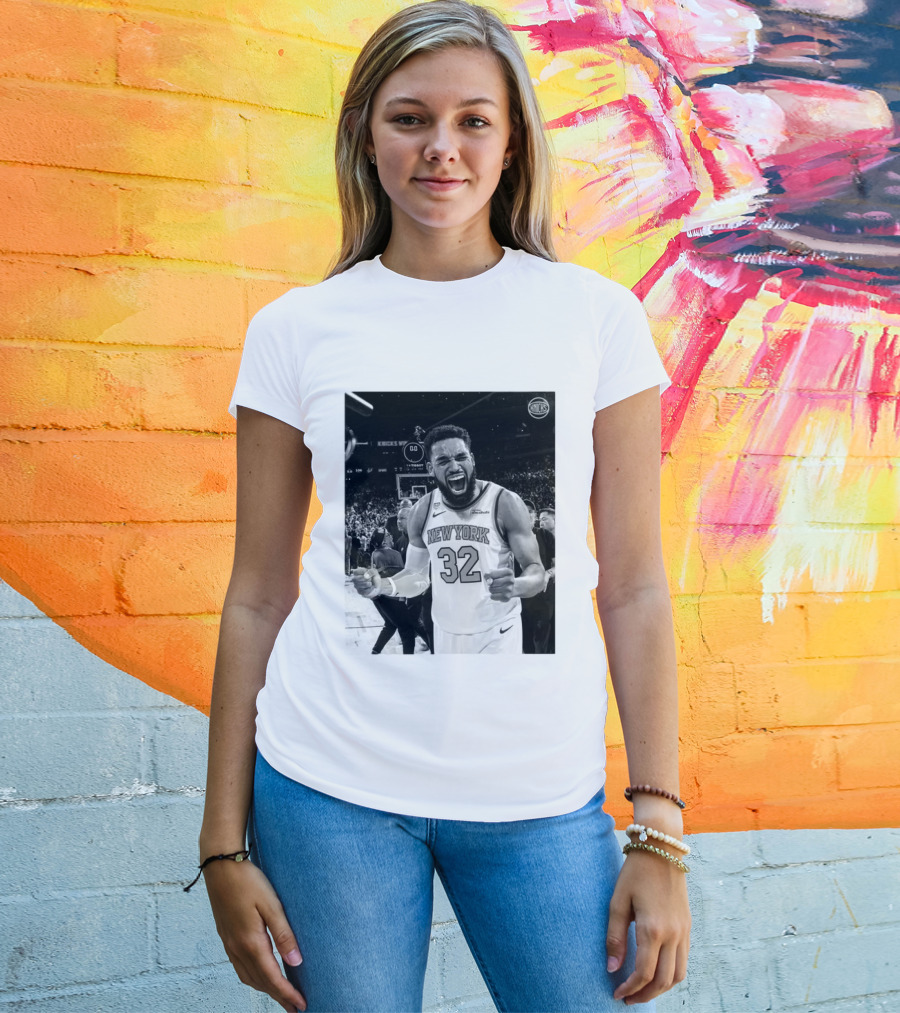Knicks Nation Loud And Proud New York Basketball Karl Anthony Towns Celebration T-Shirt