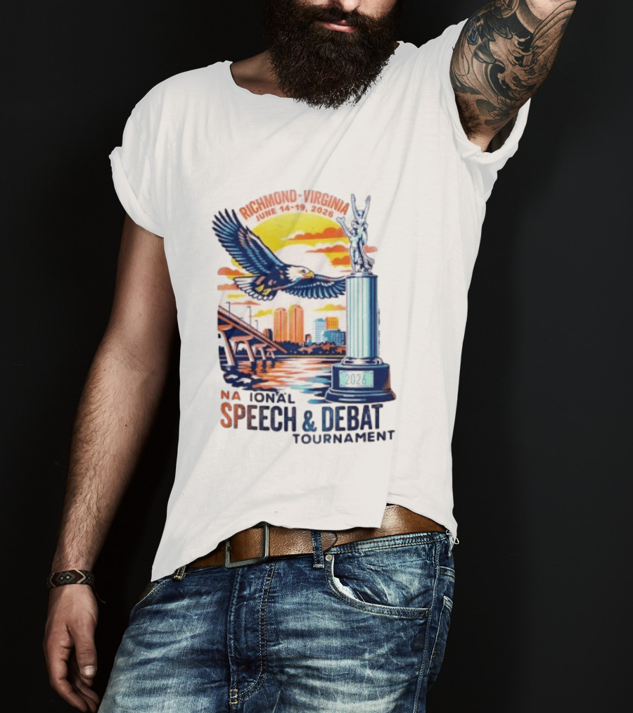 Richmond Virginia National Speech And Debate Tournament June 14 19 2026 Eagle Bridge Statue T-Shirt
