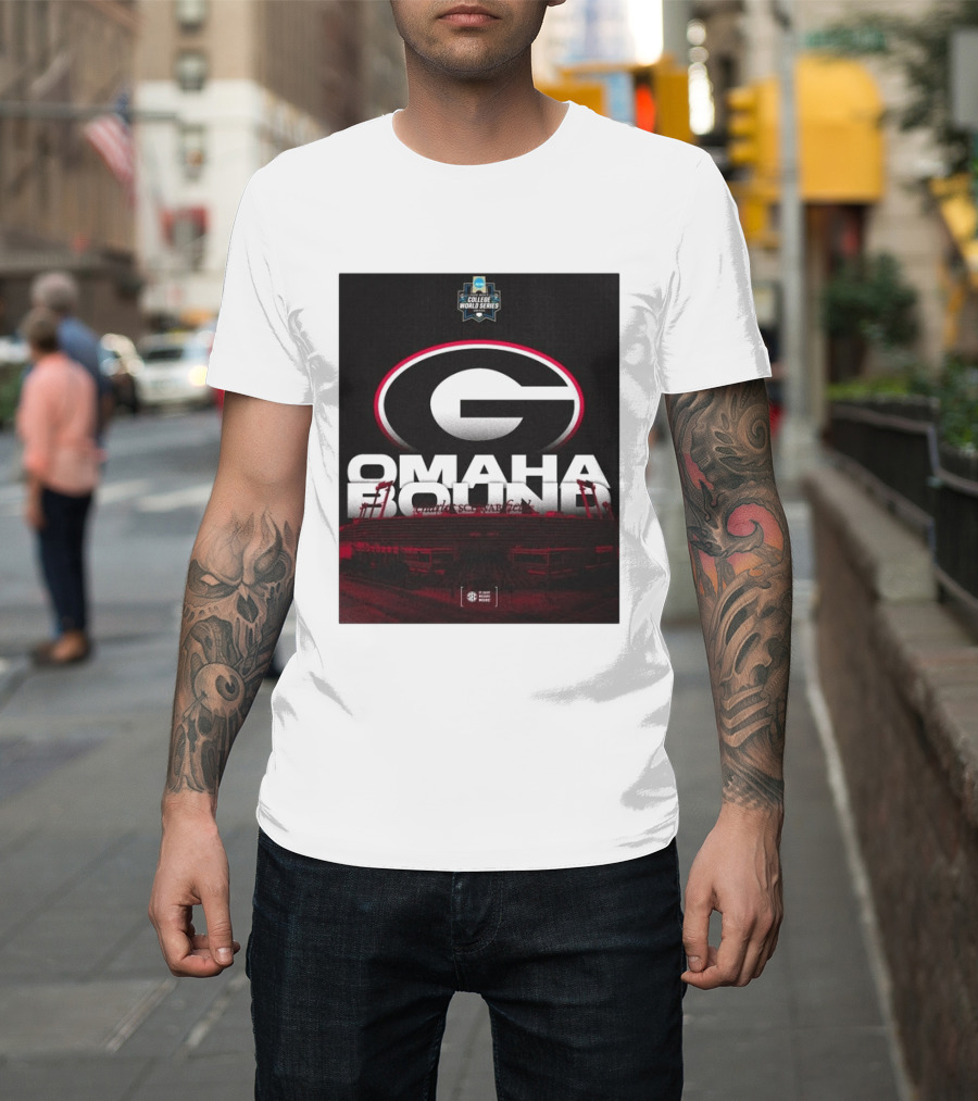 Georgia Bulldogs Omaha Bound College World Series Baseball Hoover Alabama T-Shirt