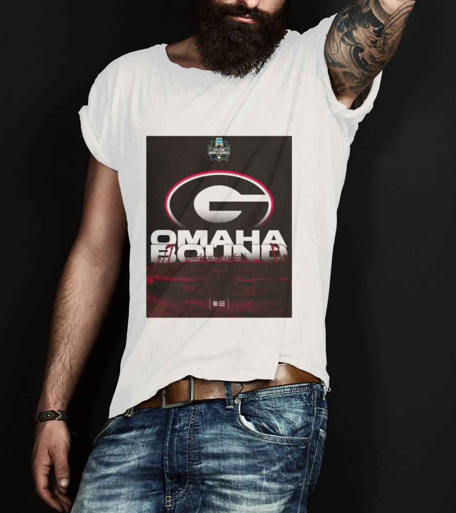 Georgia Bulldogs Omaha Bound College World Series Baseball Hoover Alabama T-Shirt
