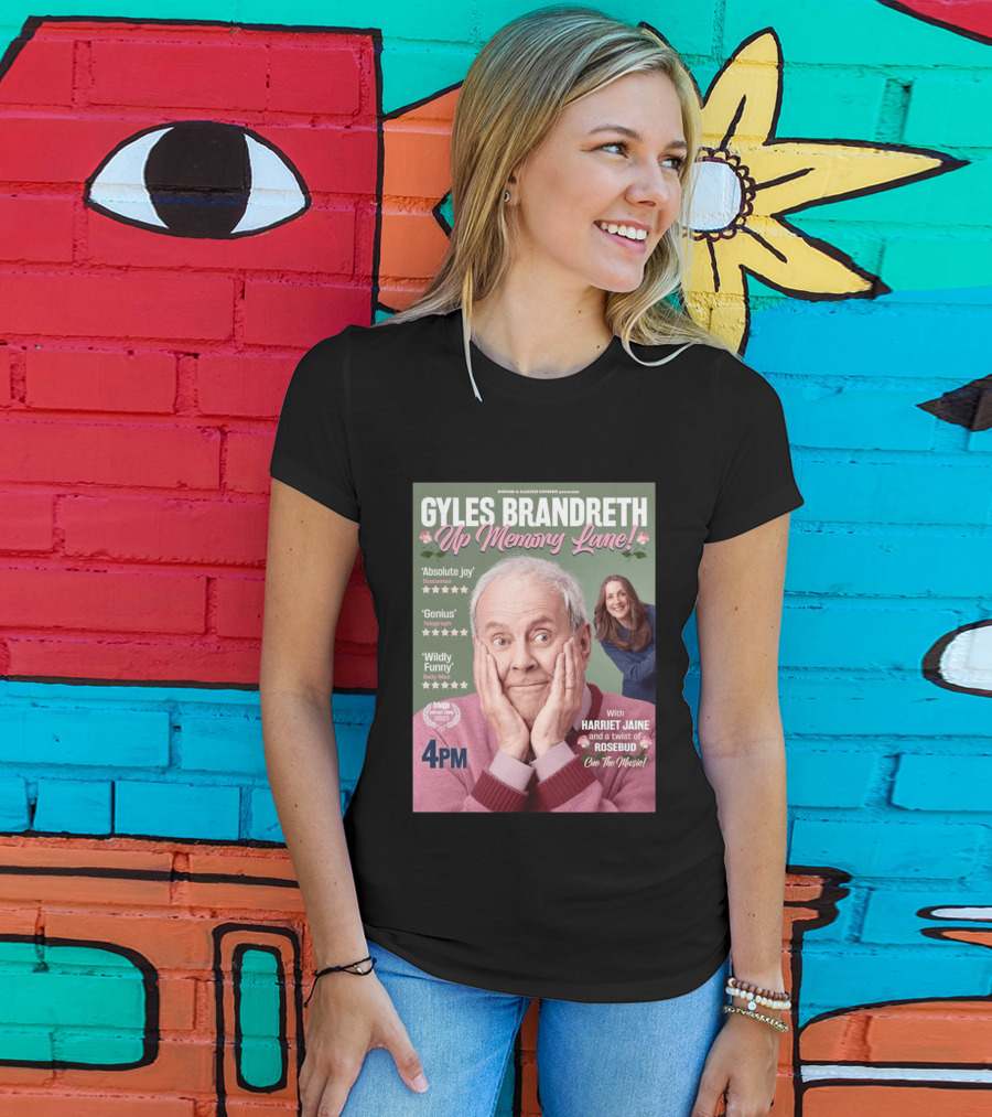 Bound & Gassed Comedy Gyles Brandreth Up Memory Lane Harriet Jaine Rosebud 4PM Cue The Music T-Shirt