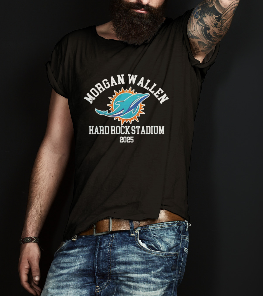 Morgan Wallen Miami Dolphins Hard Rock Stadium 2025 Tour T-Shirt
