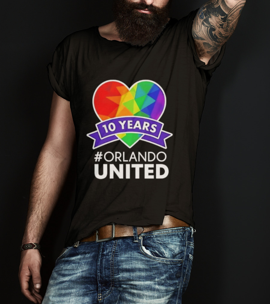 Noah Kahan 10 Years Orlando United Pride Rainbow Heart T-Shirt