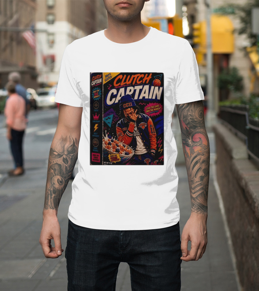 Jalen Brunson New York Knicks Clutch Captain Lead The Game Own The Moment 100% Clutch T-Shirt