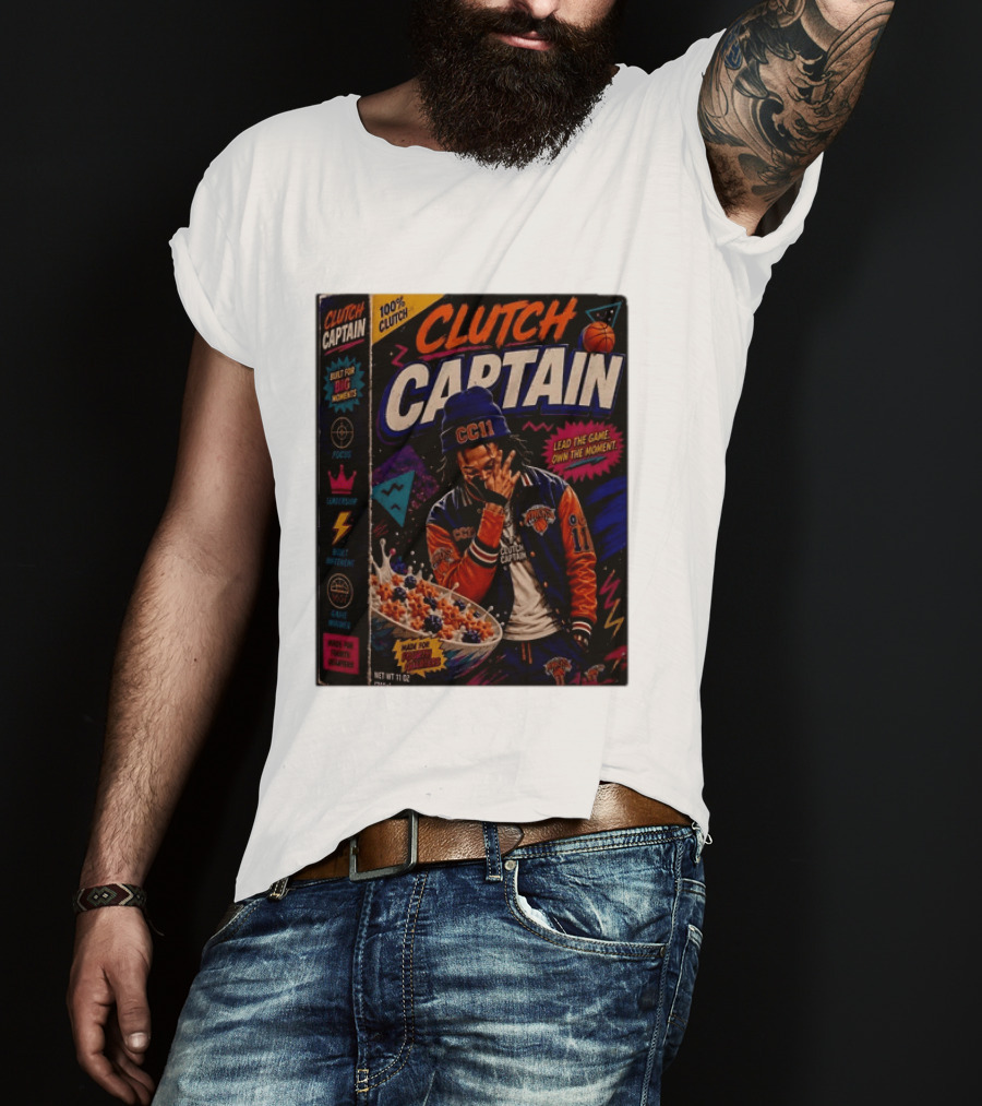 Jalen Brunson New York Knicks Clutch Captain Lead The Game Own The Moment 100% Clutch T-Shirt