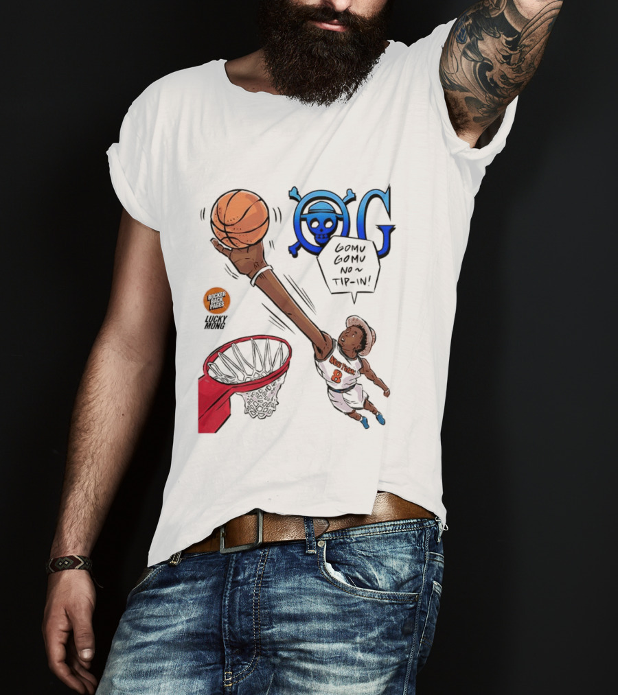 Kemba Walker New York Knicks Gomu Gomu No Tip In Basketball Manga T-Shirt