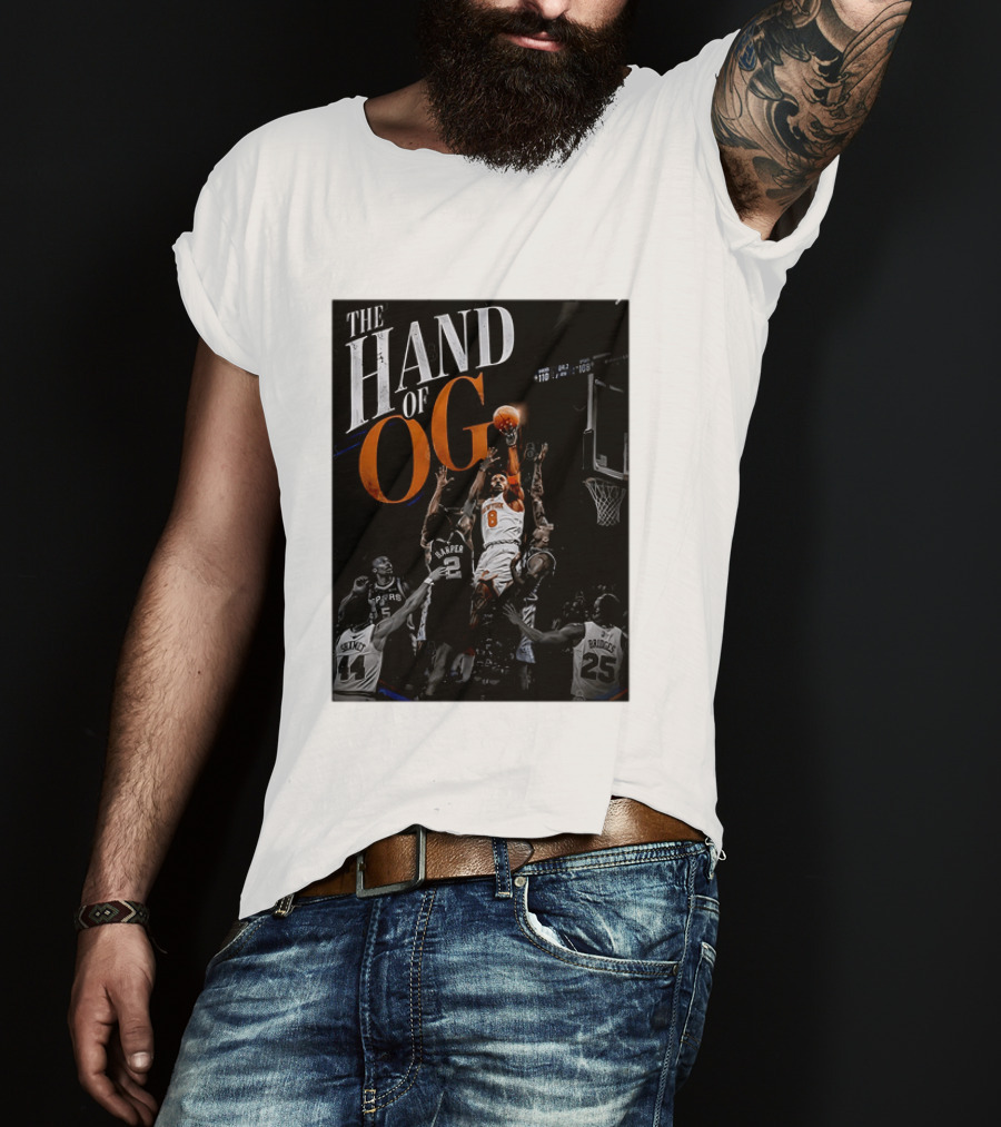 The Hand Of OG Anunoby New York Knicks NBA Basketball Player 2026 T-Shirt