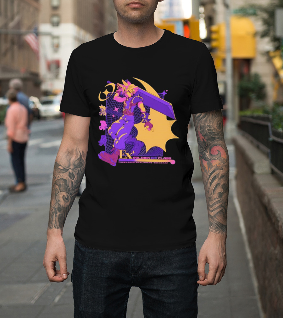 Cloud Strife Ex SOLDIER 1st Class Freelance Avalanche Mercenary Final Fantasy VII T-Shirt