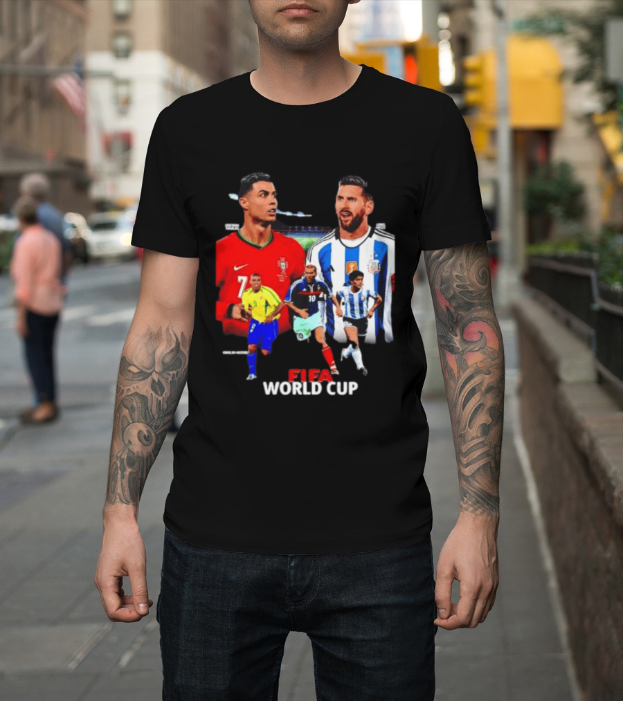 Cristiano Ronaldo Lionel Messi FIFA World Cup Ronaldo Nazario Zinedine Zidane Diego Maradona T-Shirt