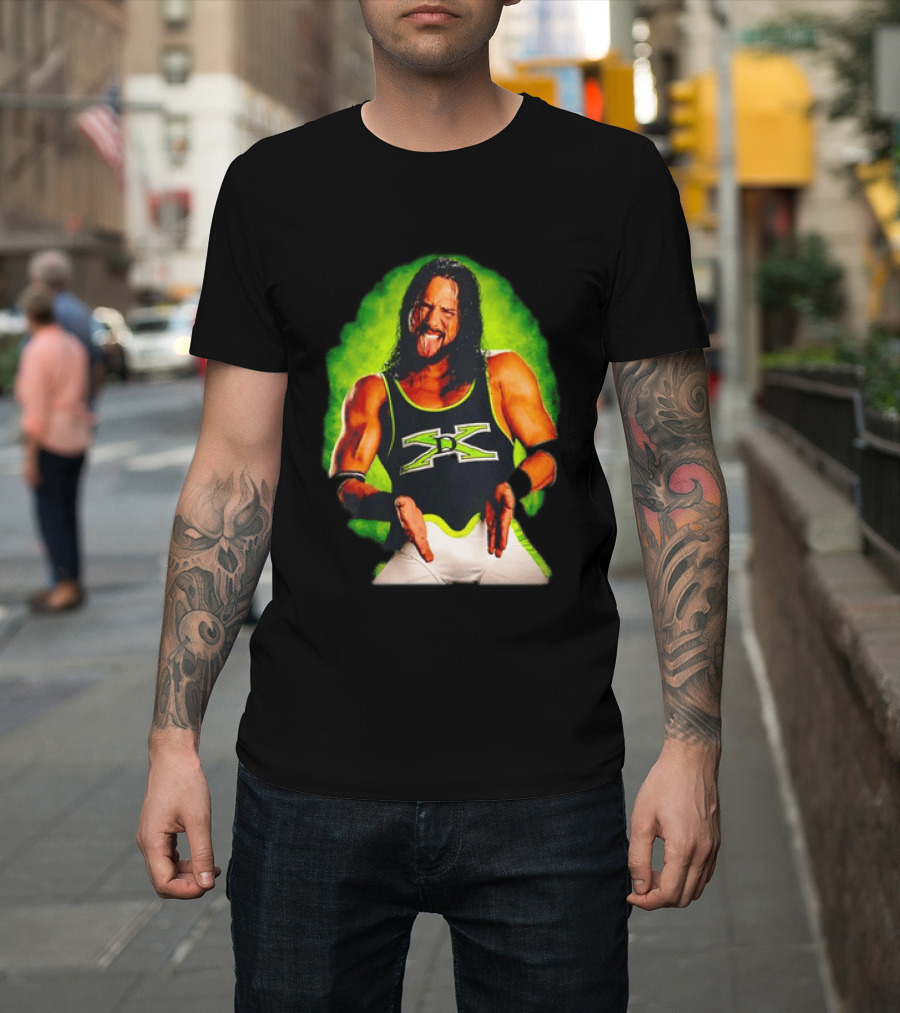 DX Seth Rollins Men's Wrestling Iconic Attitude Era Shawn X Pac D Generation X Green T-Shirt