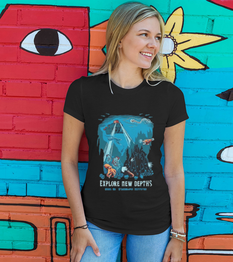 Explore New Depths Woods Hole Oceanographic Institution Submarine Adventure Ocean Exploration T-Shirt