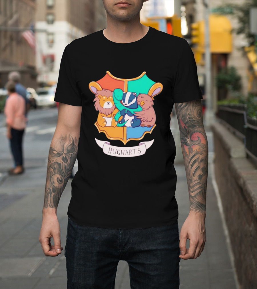 Hugwarts Lion Snake Badger Eagle T-Shirt
