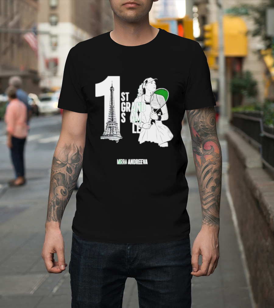 Paris Tennis Victory Mirra Andreeva 1st Grand Slam Title T-Shirt