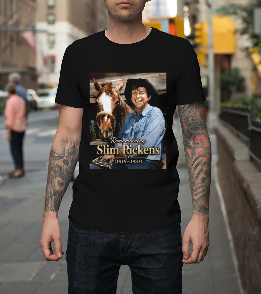 Remembering Slim Pickens 1919 1983 Cowboy T-Shirt