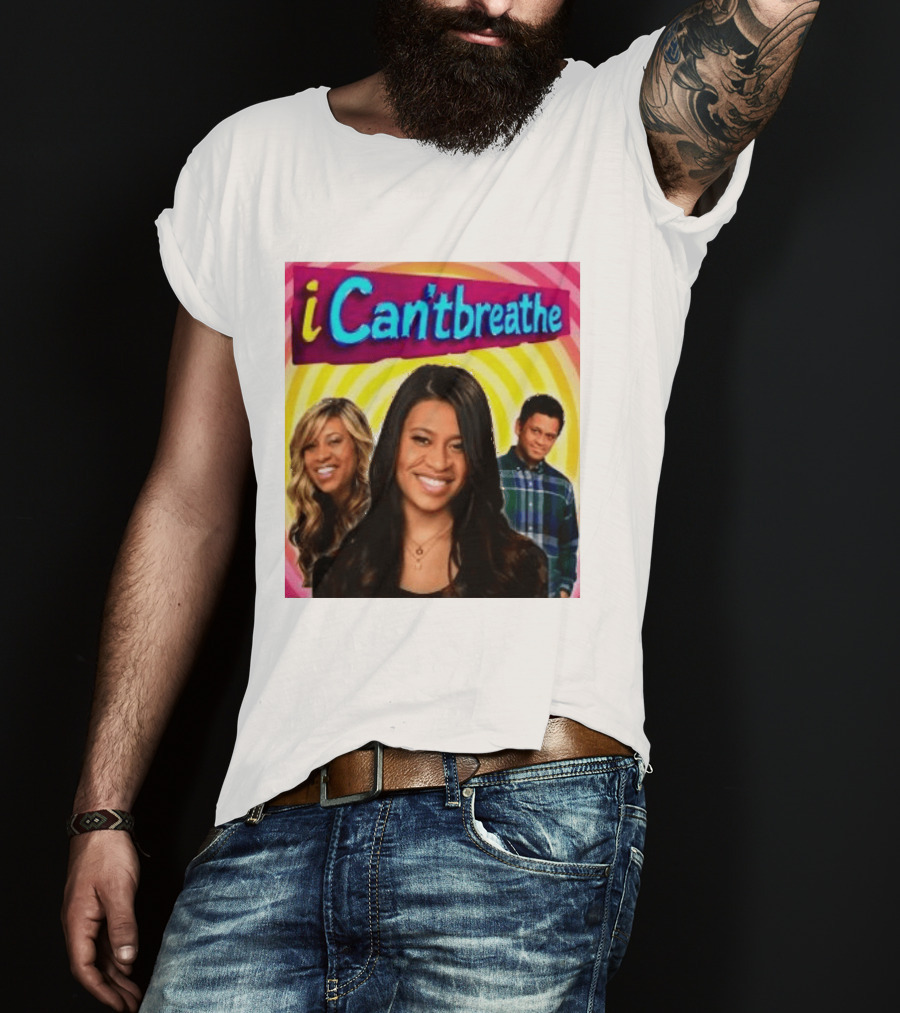 I Cantbreathe Meme Parody With Colorful Background And Smiling Characters T-Shirt