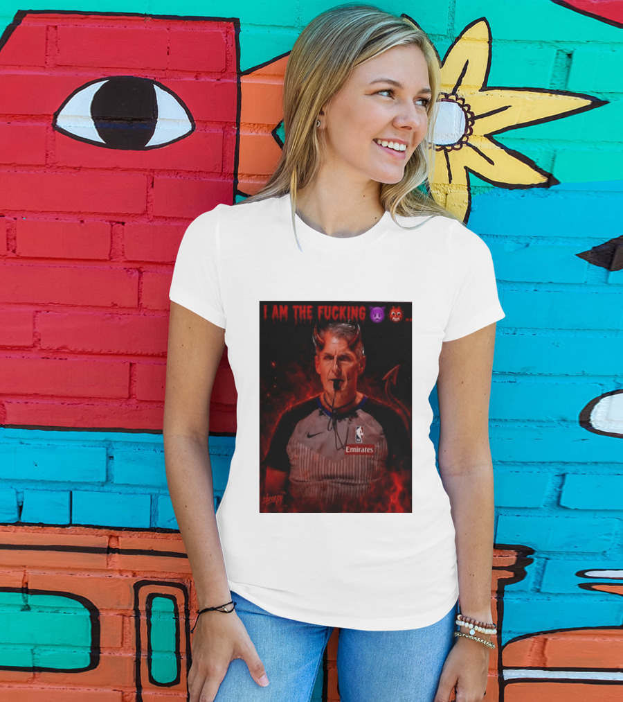 I Am The Fucking Emoji Devil Scott Foster NBA Referee Emirate T-Shirt