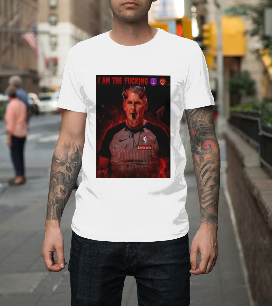 I Am The Fucking Emoji Devil Scott Foster NBA Referee Emirate T-Shirt
