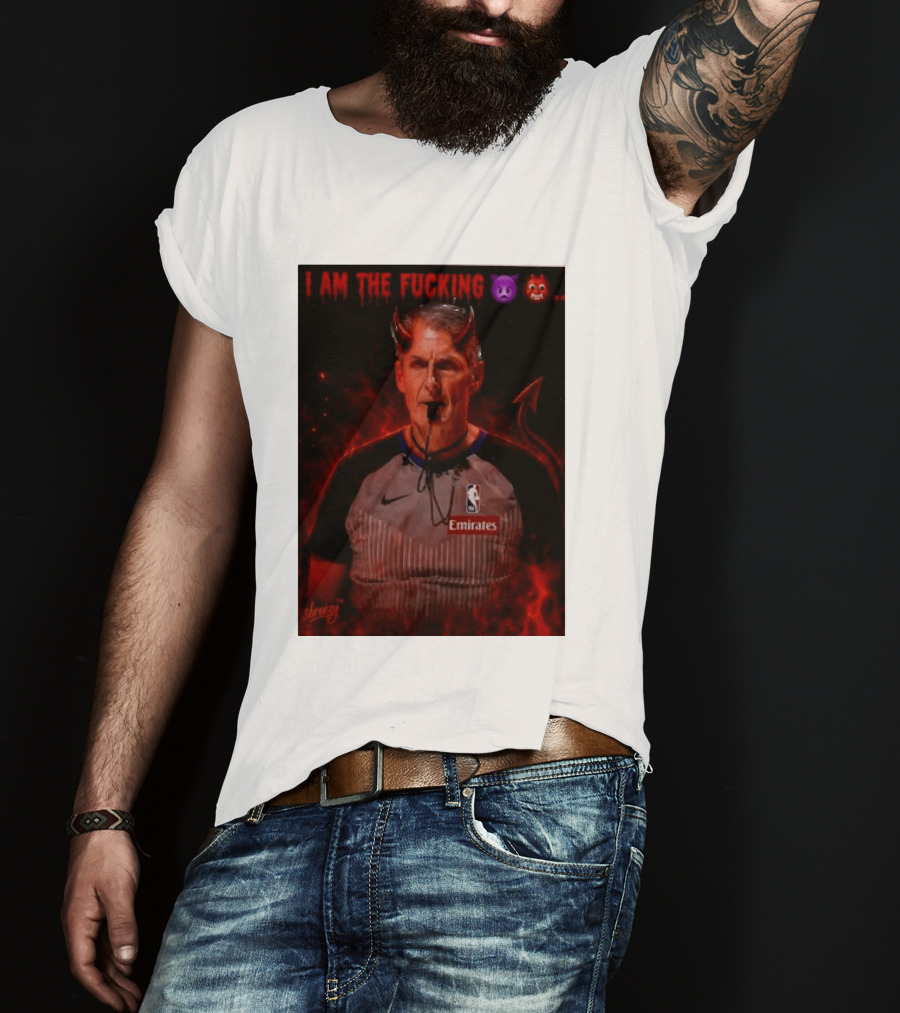 I Am The Fucking Emoji Devil Scott Foster NBA Referee Emirate T-Shirt