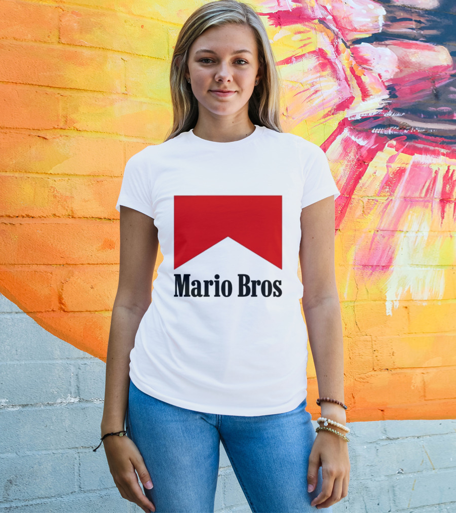 Mario Bros Red Banner T-Shirt