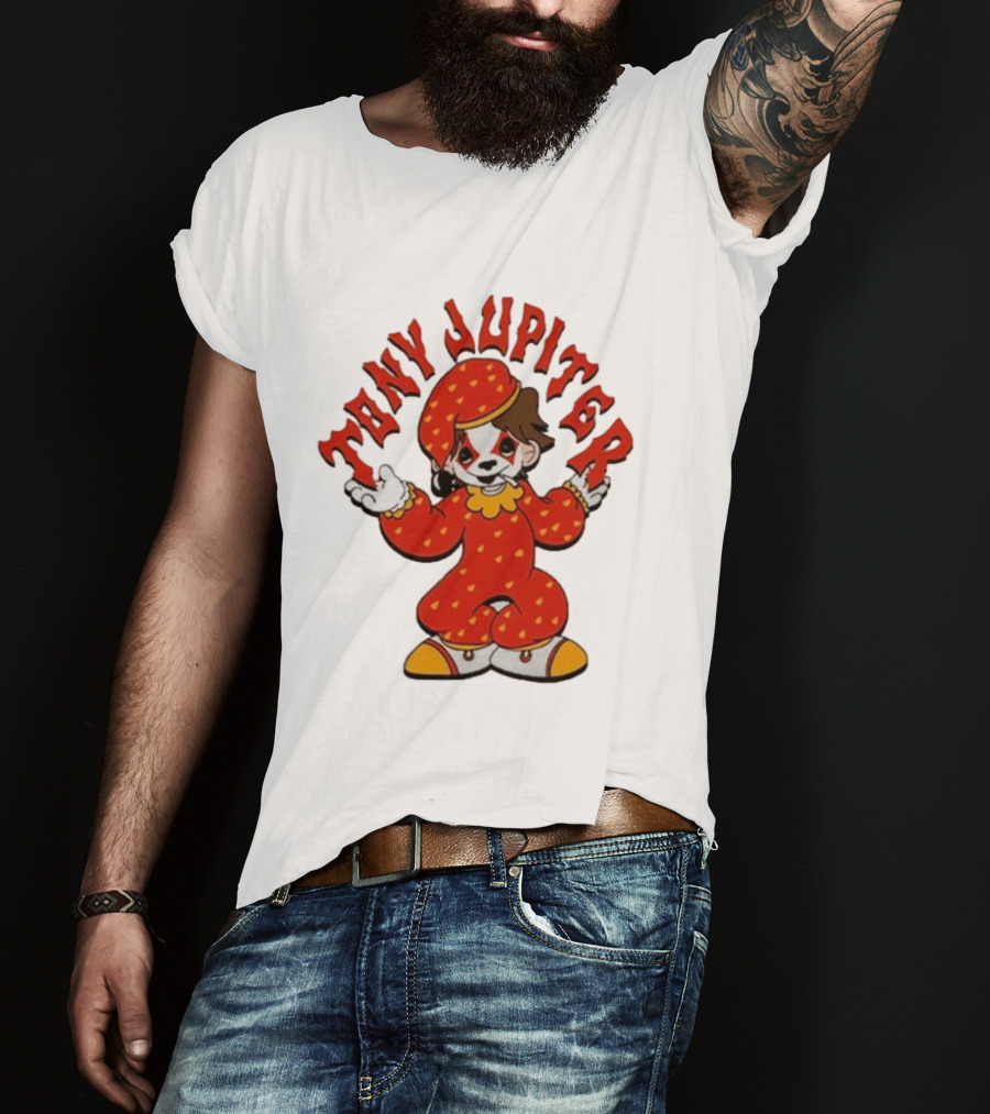 Tony Jupiter Clown Costume Red With White And Yellow T-Shirt