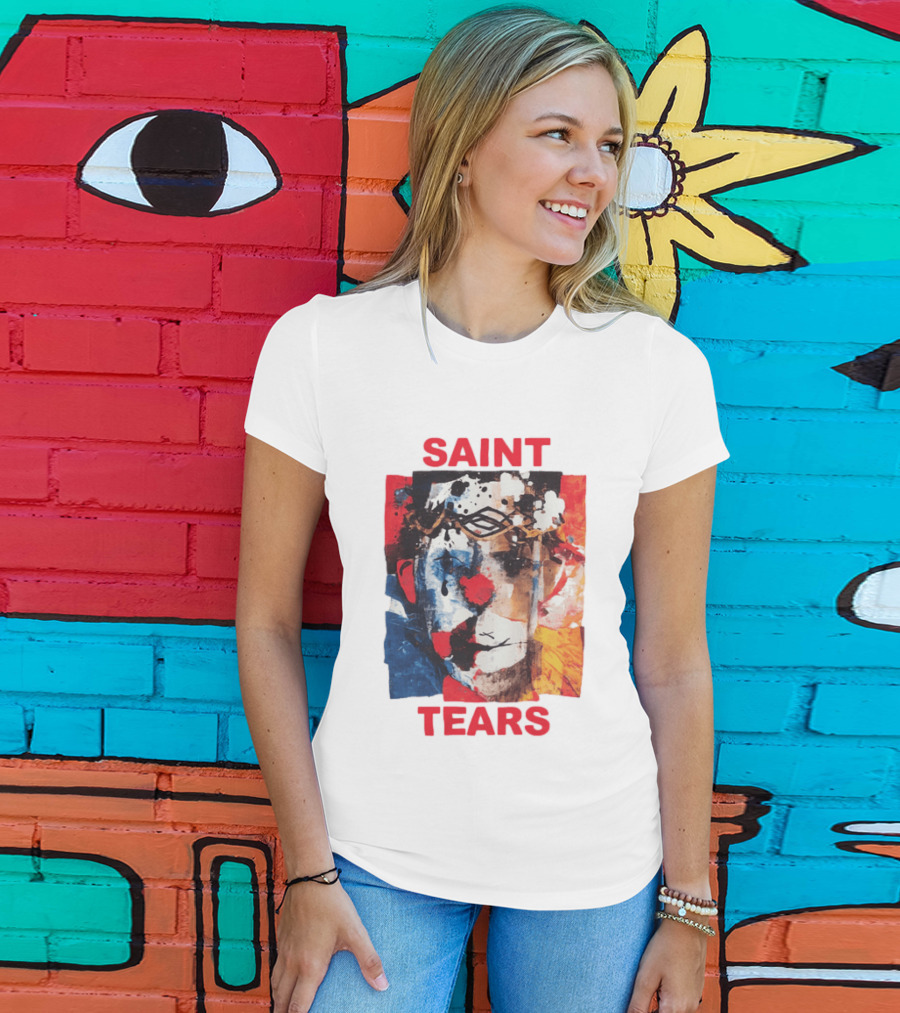 Miles McBride Saint Tears Colorful Artistic Face T-Shirt