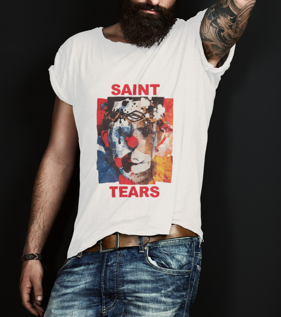 Miles McBride Saint Tears Colorful Artistic Face T-Shirt