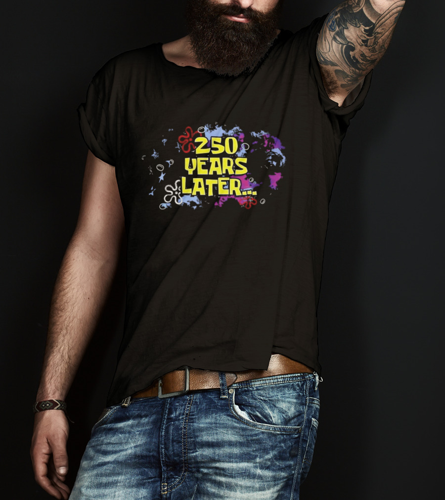 250 Years Later SpongeBob Time Card T-Shirt