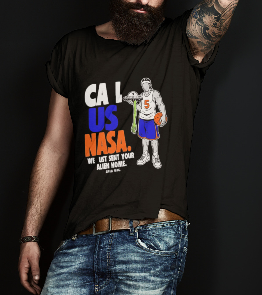 CA I US NASA We Just Sent Your Alien Home Basketball Player T-Shirt