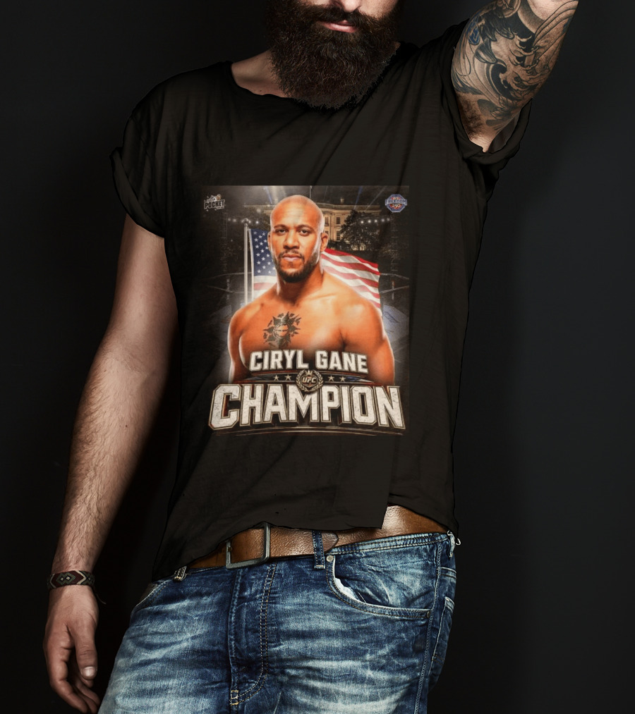 Ciryl Gane Champion UFC American Pride T-Shirt